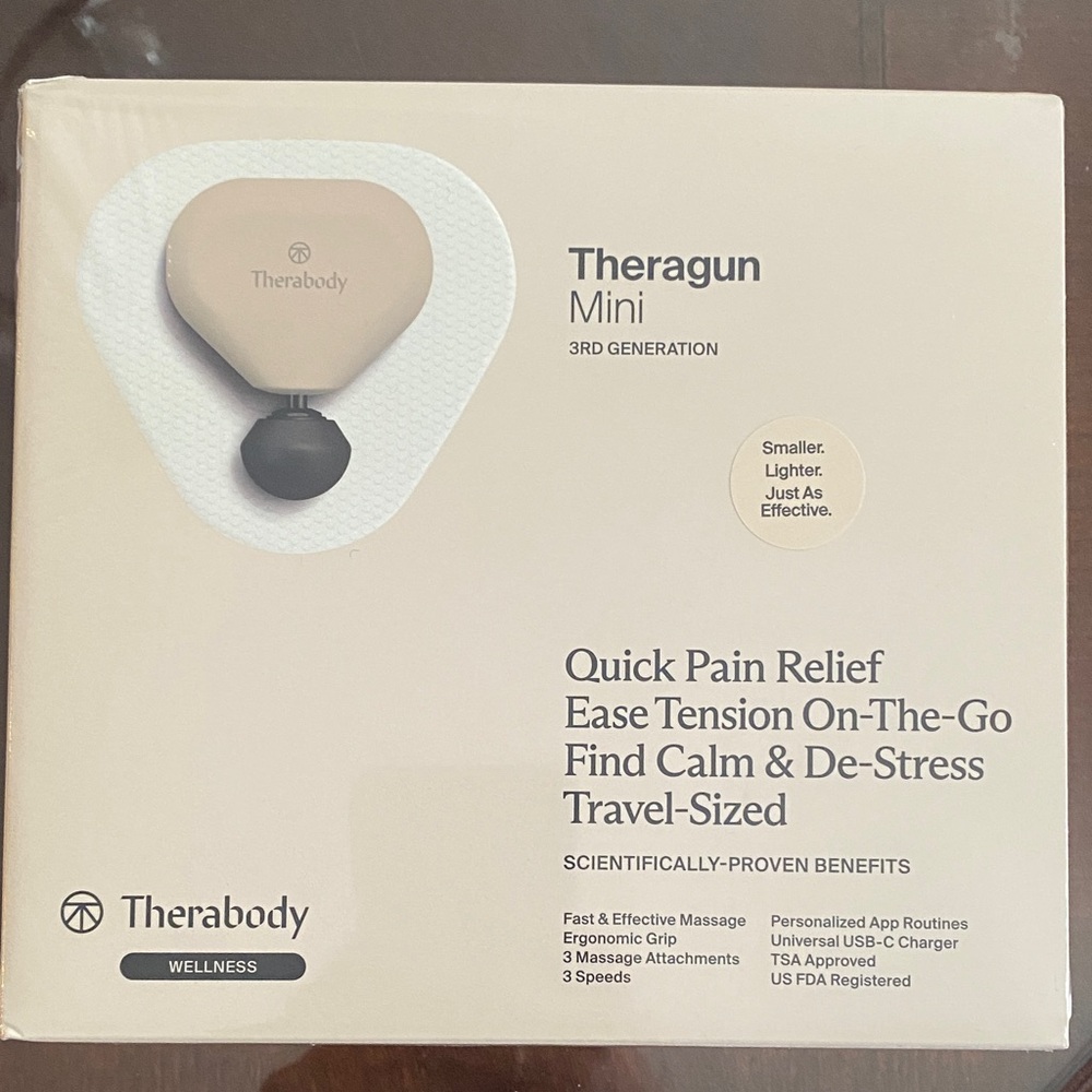 Therabody Theragun Mini Portable Massage Device - Beige & Black